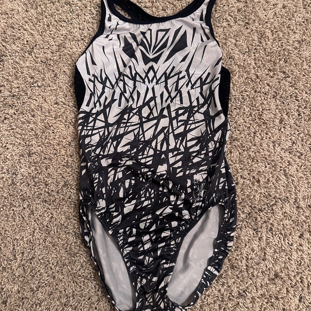 GK Black and White Abstract Bodysuit
